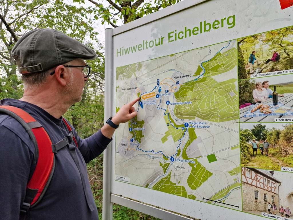 Information board at the Hiwweltour Eichelberg