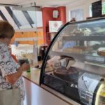 The cake counter in the foyer of the church Cafédrale C41, Mainz-Drais