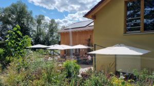 The terrace of the garden café