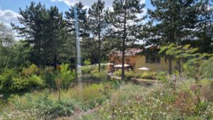 The view of the garden café in the countryside