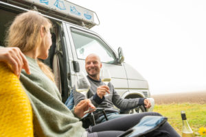 Kuscheliger Morgen am Wohnmobilstellplatz Weingut Schott in Stadecken Elsheim