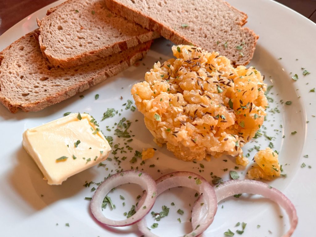 Handmade cheese tartare at the Historic Winery