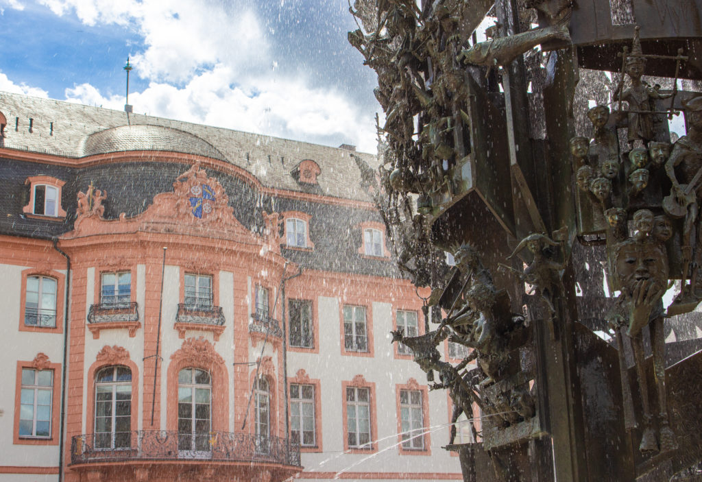 The carnival fountain on Schillerplatz in Mainz