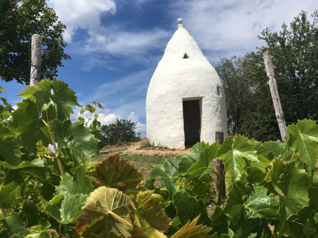 Trullo op de Adelberg bij Flonheim, op de Hiwweltour Aulheimer Tal