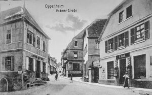 The junction of Krämerstraße at the beginning of the 20th century.